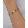 image:imagePAVOI Waterproof Curb Chain Bracelet for Women  14K Gold Plated Adjustable Chain Gold Bracelets for Women with Cubic Zirconia  Stackable Stainless Steel Trendy Summer JewelryYellow Gold