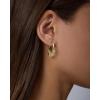 image:imagePAVOI Waterproof Gold Dangle Earrings for Women  14K Gold Plated Round Charm Drop Dangle Huggie Earrings  Dainty Lightweight Stainless Steel Trendy Summer JewelryYellow Gold