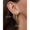 image:imagePAVOI Waterproof Hoop Earrings Set for Women  Stainless Steel MultiPack with Cubic Zirconia  Small amp Chunky Huggie Thin Hoops Cascade Graduated Styles  Trendy Fashion Piercing JewelryWhite Gold