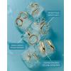image:imagePAVOI Waterproof Hoop Earrings Set for Women  Stainless Steel MultiPack with Cubic Zirconia  Small amp Chunky Huggie Thin Hoops Cascade Graduated Styles  Trendy Fashion Piercing JewelryWhite Gold