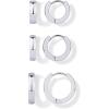 image:imagePAVOI Waterproof Hoop Earrings Set for Women  Stainless Steel MultiPack with Cubic Zirconia  Small amp Chunky Huggie Thin Hoops Cascade Graduated Styles  Trendy Fashion Piercing JewelryWhite Gold