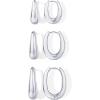 image:imagePAVOI Waterproof Hoop Earrings Set for Women  Stainless Steel MultiPack with Cubic Zirconia  Small amp Chunky Huggie Thin Hoops Cascade Graduated Styles  Trendy Fashion Piercing JewelryWhite Gold