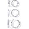 image:imagePAVOI Waterproof Hoop Earrings Set for Women  Stainless Steel MultiPack with Cubic Zirconia  Small amp Chunky Huggie Thin Hoops Cascade Graduated Styles  Trendy Fashion Piercing JewelryWhite Gold