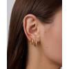 image:imagePAVOI Waterproof Hoop Earrings Set for Women  Stainless Steel MultiPack with Cubic Zirconia  Small amp Chunky Huggie Thin Hoops Cascade Graduated Styles  Trendy Fashion Piercing JewelryYellow Gold