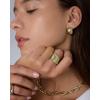 image:imagePAVOI Waterproof Hoop Earrings for Women  14K Gold Plated Chunky Dome Square Twisted Huggie Hoops  Stainless Steel Gold Earrings Bold JewelryWhite Gold