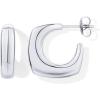 image:imagePAVOI Waterproof Hoop Earrings for Women  14K Gold Plated Chunky Dome Square Twisted Huggie Hoops  Stainless Steel Gold Earrings Bold JewelryWhite Gold