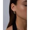 image:imagePAVOI Waterproof Hoop Earrings for Women  14K Gold Plated Chunky Dome Square Twisted Huggie Hoops  Stainless Steel Gold Earrings Bold JewelryWhite Gold