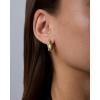image:imagePAVOI Waterproof Hoop Earrings for Women  14K Gold Plated Chunky Dome Square Twisted Huggie Hoops  Stainless Steel Gold Earrings Bold JewelryYellow Gold