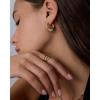 image:imagePAVOI Waterproof Hoop Earrings for Women  14K Gold Plated Chunky Dome Square Twisted Huggie Hoops  Stainless Steel Gold Earrings Bold JewelryYellow Gold