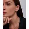 image:imagePAVOI Waterproof Huggie Hoop Earrings Set for Women  Stainless Steel Pack of 3 with Cubic Zirconia  Huggie Hoops Stud amp Luxe Styles  Trendy Fashion Piercing JewelryWhite Gold