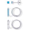 image:imagePAVOI Waterproof Huggie Hoop Earrings Set for Women  Stainless Steel Pack of 3 with Cubic Zirconia  Huggie Hoops Stud amp Luxe Styles  Trendy Fashion Piercing JewelryWhite Gold