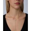 image:imagePAVOI Waterproof Lariat Long Necklaces for Women 14K Gold Plated Y Chain Lariat Necklace with Cubic Zirconia  Stainless Steel Drop Chain Trendy JewelryYellow Gold