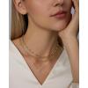 image:imagePAVOI Waterproof Layered Necklaces for Women  14K Gold Plated Multi Layered Chain and Pendant with Cubic Zirconia  Stainless Steel Trendy Gold Necklace StackWhite Gold