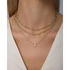 image:imagePAVOI Waterproof Layered Necklaces for Women  14K Gold Plated Multi Layered Chain and Pendant with Cubic Zirconia  Stainless Steel Trendy Gold Necklace StackYellow Gold