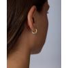 image:imagePAVOI Waterproof Reversible Chunky Hoop Earrings with Mixed Metals  14K Gold Plated Thick Two Tone Hoop Earrings Two Ways  Stainless Steel Hypoallergenic Statement Jewelry12 Millimeters