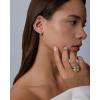image:imagePAVOI Waterproof Reversible Chunky Hoop Earrings with Mixed Metals  14K Gold Plated Thick Two Tone Hoop Earrings Two Ways  Stainless Steel Hypoallergenic Statement Jewelry12 Millimeters