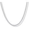image:imagePAVOI Waterproof Chain Necklace for Women  14K Gold Plated Flat Curb Herringbone Snake Rope Figaro Cuban Link amp Paperclip Necklace  Trendy Stainless Steel Chain Fashion JewelryWhite Gold