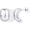 image:imagePAVOI Waterproof Hoop Earrings for Women  14K Gold Plated Chunky Dome Square Twisted Huggie Hoops  Stainless Steel Gold Earrings Bold JewelryWhite Gold