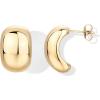 image:imagePAVOI Waterproof Hoop Earrings for Women  14K Gold Plated Chunky Dome Square Twisted Huggie Hoops  Stainless Steel Gold Earrings Bold JewelryYellow Gold