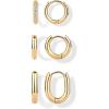 image:imagePAVOI Waterproof Huggie Hoop Earrings Set for Women  Stainless Steel Pack of 3 with Cubic Zirconia  Huggie Hoops Luxe Styles  Trendy Fashion Piercing JewelryYellow Gold