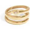 image:imagePAVOI Waterproof Open Wrap Ring for Women  14K Gold Plated Snake Gold Band with Cubic Zirconia  Double Open Wrap Around Rings  Stainless Steel Trendy Summer JewelryYellow Gold