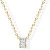 image:imagePAVOI Waterproof Pendant Necklace for Women  14K Gold Plated Dainty Rondelle Pendant with Cubic Zirconia  Stainless Steel Cute Gold Necklace Chain JewelryYellow Gold