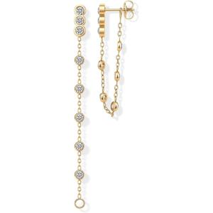 image:imagePAVOI Waterproof Dangle Earrings for Women  14K Gold Plated Long Drop Earrings with Cubic Zirconia  Stainless Steel Elegant Linear Dangling Jewelry GiftsYellow Gold