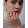 image:imagePAVOI 14K Gold Plated Wavy Split Ring  Wave Gold Stackable Rings for Women with Cubic Zirconia  Dainty Wedding Band  Trendy Bridal Fashion JewelryYellow Gold