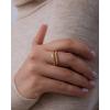 image:imagePAVOI 14K Gold Plated Wavy Split Ring  Wave Gold Stackable Rings for Women with Cubic Zirconia  Dainty Wedding Band  Trendy Bridal Fashion JewelryYellow Gold