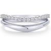 image:imagePAVOI 14K Gold Plated Wavy Split Ring  Wave Gold Stackable Rings for Women with Cubic Zirconia  Dainty Wedding Band  Trendy Bridal Fashion JewelryWhite Gold