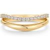 image:imagePAVOI 14K Gold Plated Wavy Split Ring  Wave Gold Stackable Rings for Women with Cubic Zirconia  Dainty Wedding Band  Trendy Bridal Fashion JewelryYellow Gold