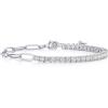 image:imagePAVOI 14K Gold Plated Paperclip Tennis Bracelets for Women  Link Chain Gold Bracelet for Women with Cubic Zirconia  Adjustable Trendy Bridal JewelryWhite Gold
