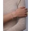 image:imagePAVOI 14K Gold Plated Paperclip Tennis Bracelets for Women  Link Chain Gold Bracelet for Women with Cubic Zirconia  Adjustable Trendy Bridal JewelryYellow Gold