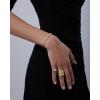 image:imagePAVOI 14K Gold Plated Paperclip Tennis Bracelets for Women  Link Chain Gold Bracelet for Women with Cubic Zirconia  Adjustable Trendy Bridal JewelryYellow Gold