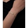 image:imagePAVOI 14K Gold Plated Paperclip Tennis Bracelets for Women  Link Chain Gold Bracelet for Women with Cubic Zirconia  Adjustable Trendy Bridal JewelryYellow Gold