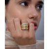image:imagePAVOI 14K Gold Plated Stackable Rings for Women  Dainty Stackable Gold Ring Set of Four with Cubic Zirconia MultiBands  Trendy Fashion JewelryYellow Gold