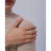 image:imagePAVOI 14K Gold Plated Stackable Rings for Women  Dainty Stackable Gold Ring Set of Four with Cubic Zirconia MultiBands  Trendy Fashion JewelryYellow Gold