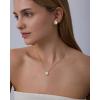image:imagePAVOI 14K Gold Plated Clover Earrings for Women  Clover Stud Earrings Mother of Pearl amp Onyx Gemstone  Lucky Flower Design Huggie Hoop Trendy JewelryYellow Gold