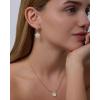 image:imagePAVOI 14K Gold Plated Clover Earrings for Women  Clover Stud Earrings Mother of Pearl amp Onyx Gemstone  Lucky Flower Design Huggie Hoop Trendy JewelryYellow Gold