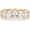 image:imagePAVOI 14K Gold Plated Eternity Ring for Women  Statement Eternity Band Rings with Oval Cubic Zirconia  Stackable Wedding Band  Love Engagement Trendy Bridal JewelryYellow Gold