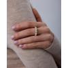 image:imagePAVOI 14K Gold Plated Eternity Ring for Women  Statement Eternity Band Rings with Round Cubic Zirconia  Stackable Wedding Band  Love Engagement Trendy Bridal JewelryYellow Gold