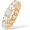 image:imagePAVOI 14K Gold Plated Eternity Ring for Women  Statement Eternity Band Rings with Round Cubic Zirconia  Stackable Wedding Band  Love Engagement Trendy Bridal JewelryYellow Gold