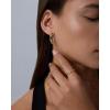 image:imagePAVOI Waterproof Chain Hoop Earrings for Women  14K Gold Plated Anchor Link Huggie Hoop Chain Earrings  Stainless Steel Lightweight Statement JewelryWhite Gold