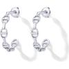 image:imagePAVOI Waterproof Chain Hoop Earrings for Women  14K Gold Plated Anchor Link Huggie Hoop Chain Earrings  Stainless Steel Lightweight Statement JewelryWhite Gold