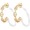 image:imagePAVOI Waterproof Chain Hoop Earrings for Women  14K Gold Plated Anchor Link Huggie Hoop Chain Earrings  Stainless Steel Lightweight Statement JewelryYellow Gold