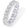 image:imagePAVOI 14K Gold Plated Eternity Ring for Women  Statement Eternity Band Rings with Oval Cubic Zirconia  Stackable Wedding Band  Love Engagement Trendy Bridal JewelryWhite Gold