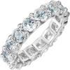 image:imagePAVOI 14K Gold Plated Eternity Ring for Women  Statement Eternity Band Rings with Round Cubic Zirconia  Stackable Wedding Band  Love Engagement Trendy Bridal JewelryWhite Gold