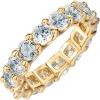 image:imagePAVOI 14K Gold Plated Eternity Ring for Women  Statement Eternity Band Rings with Round Cubic Zirconia  Stackable Wedding Band  Love Engagement Trendy Bridal JewelryYellow Gold