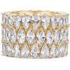 image:imagePAVOI 14K Gold Plated Eternity Ring Set  3 Ring Pack Stackable Wedding Bands for Women with Cubic Zirconia  Pear amp Marquise CZ Eternity Band Hypoallergenic Statement Bridal JewelryYellow Gold