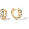 image:imagePAVOI 14K Gold Plated Huggie Earrings for Women  Gold Earrings Hoops with Heart Shaped Cubic Zirconia  Hypoallergenic Cartilage Trendy Fashion Huggie Hoop  Dainty Romantic Everyday JewelryYellow Gold